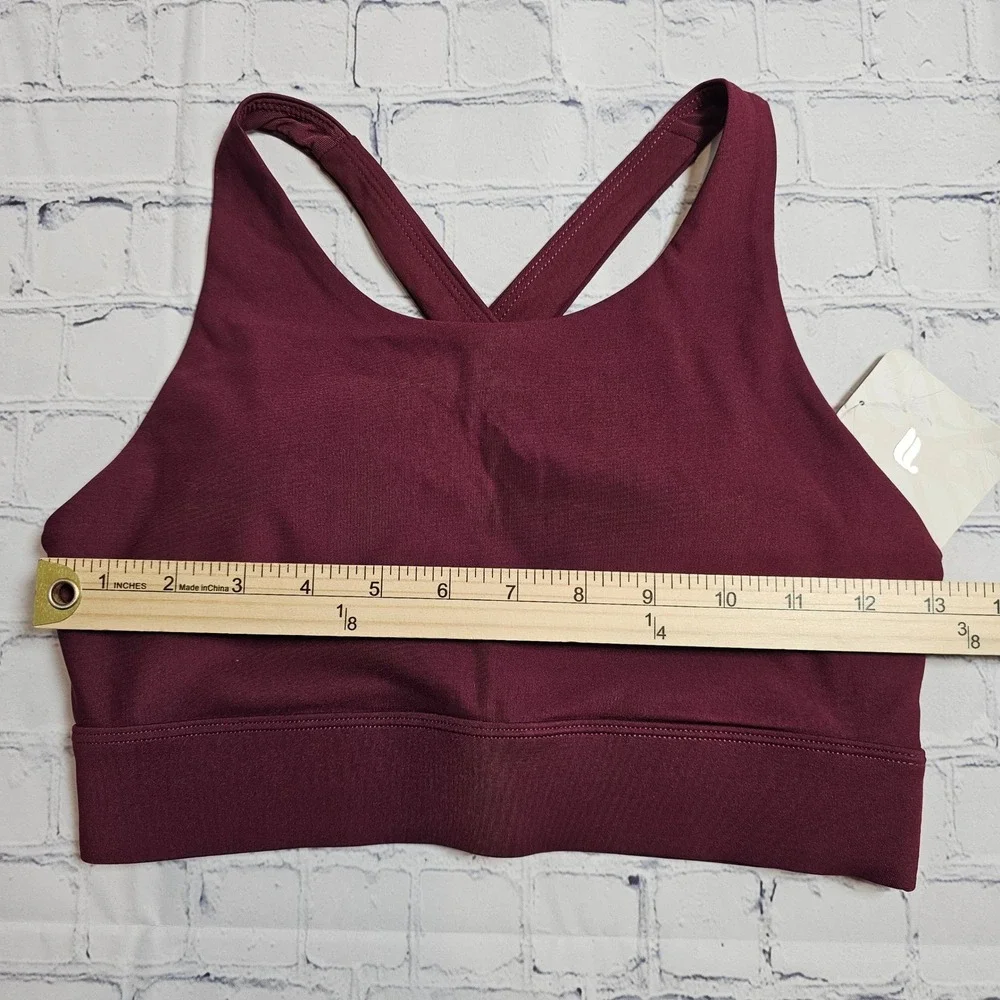 NEW Fabletics No-Bounce‎ High Impact Sports Bra Merlot XS